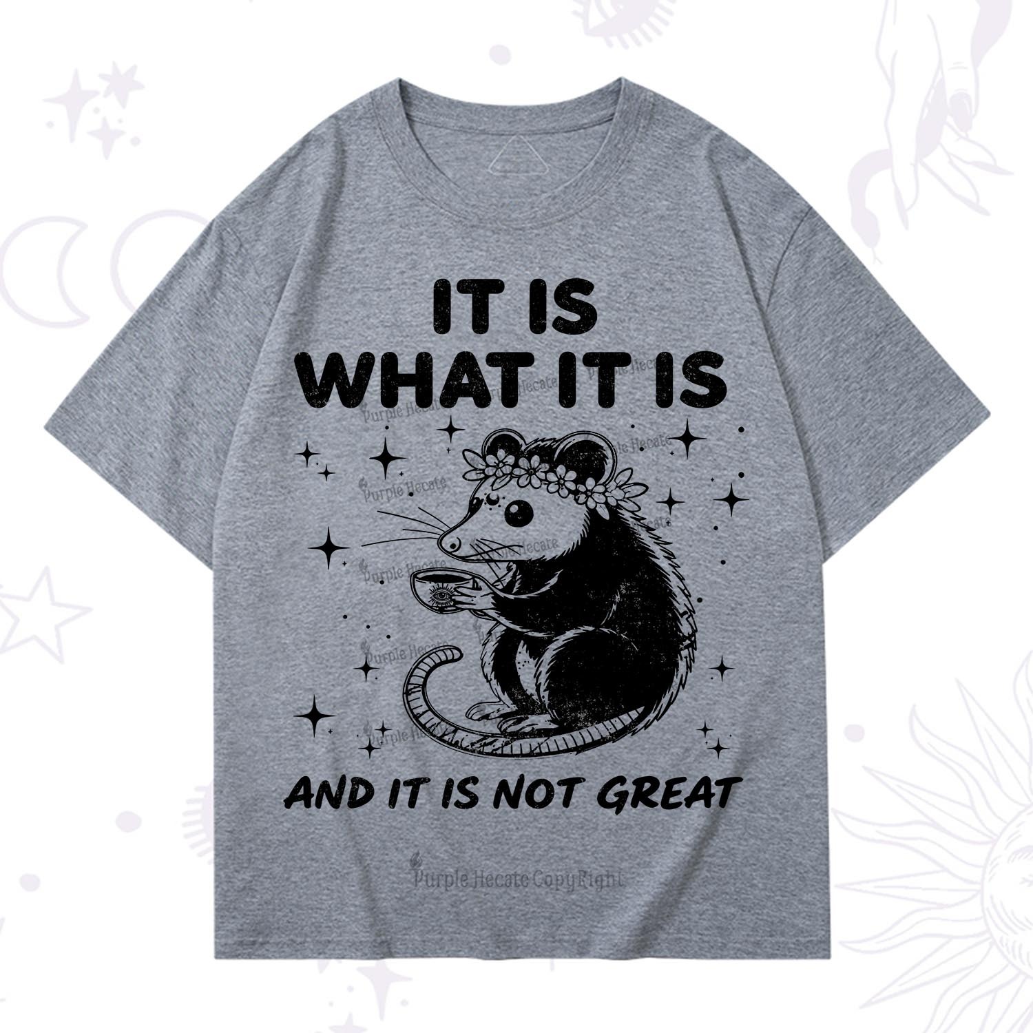 Purplehecate Possum It Is What It Is T-Shirt