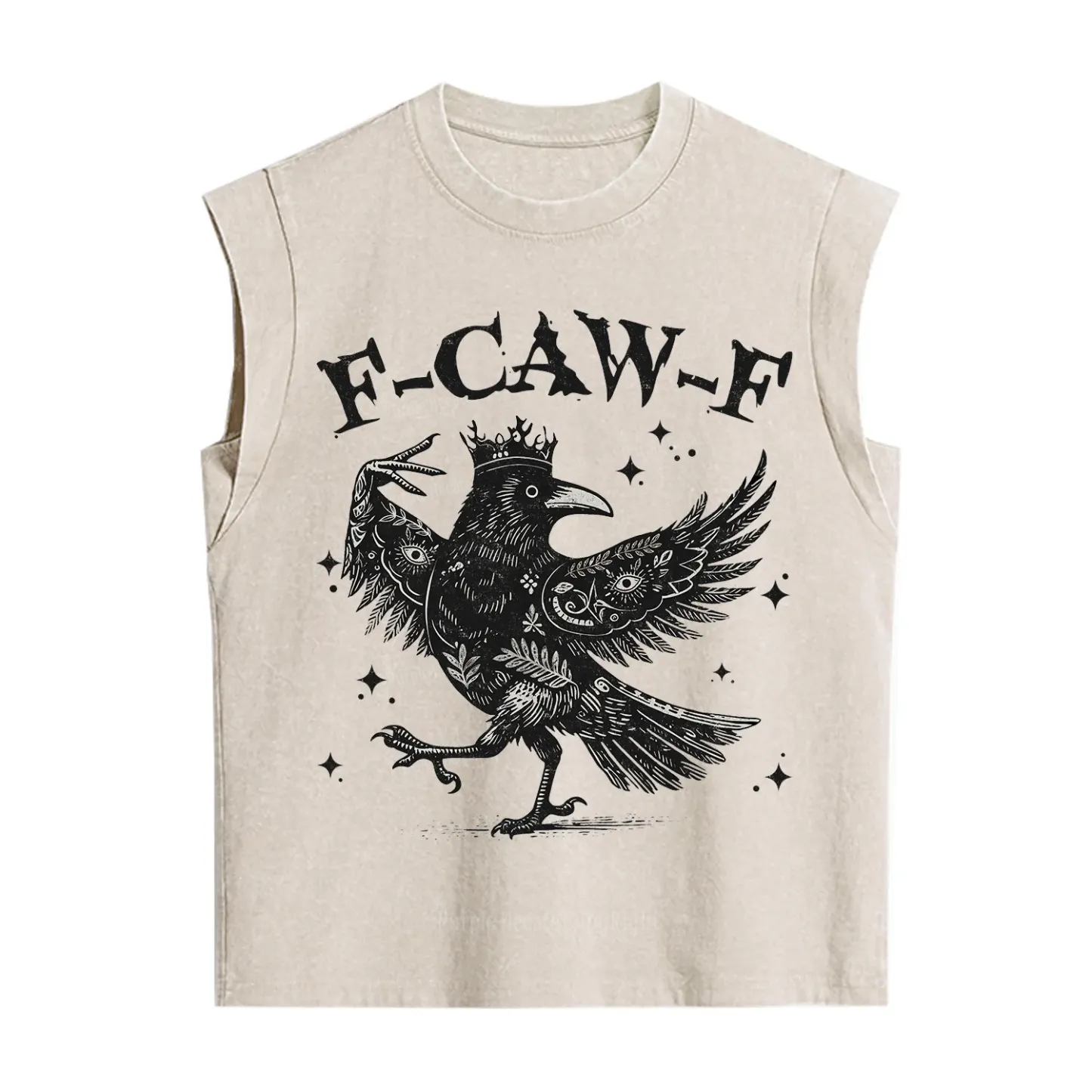 Purplehecate F-caw-f Funny Crow Vintage Washed Tank