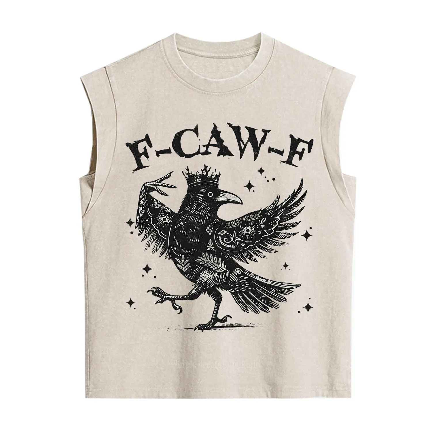 Purplehecate F-caw-f Funny Crow Vintage Washed Tank