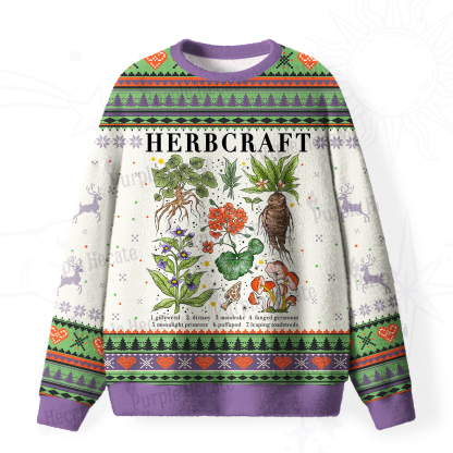 Purplehecate Magical Herbcraft  Fuzzy Ugly Christmas Sweatshirt