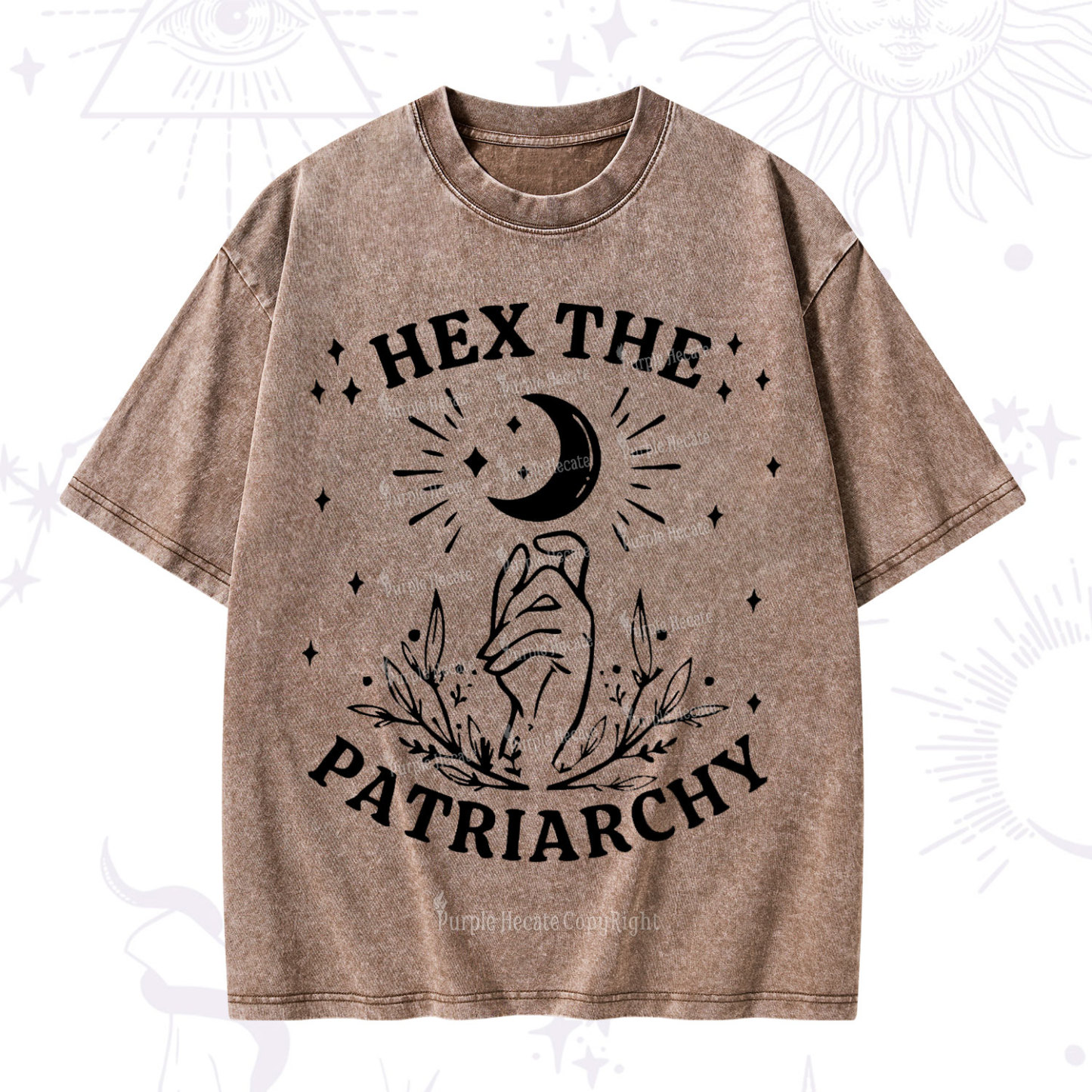 Purplehecate Hex The Patriarchy Washed T-Shirt