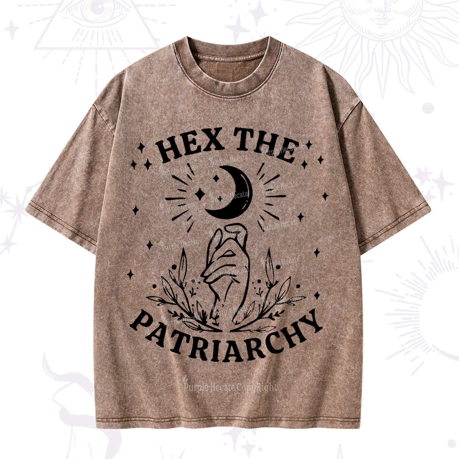 Purplehecate Hex The Patriarchy Washed T-Shirt