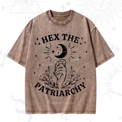 Purplehecate Hex The Patriarchy Washed T-Shirt