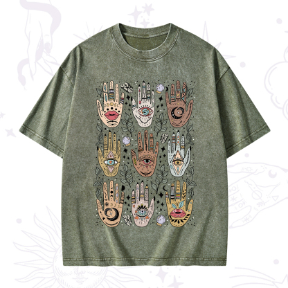 Purplehecate Helping Hands Washed T-Shirt