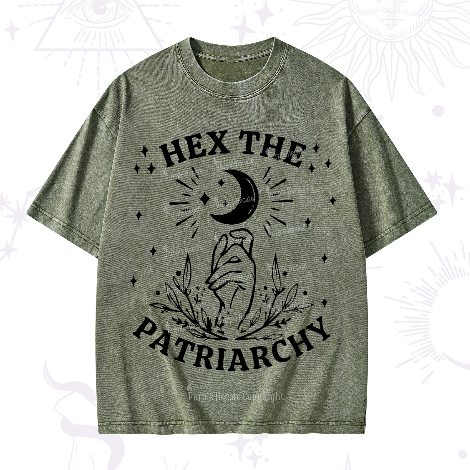 Purplehecate Hex The Patriarchy Washed T-Shirt