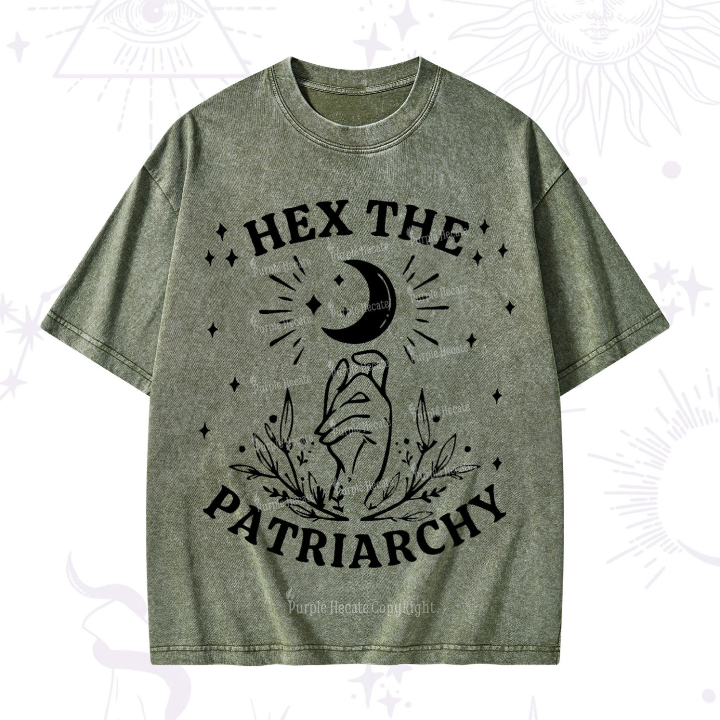 Purplehecate Hex The Patriarchy Washed T-Shirt