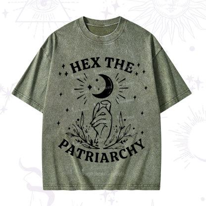 Purplehecate Hex The Patriarchy Washed T-Shirt