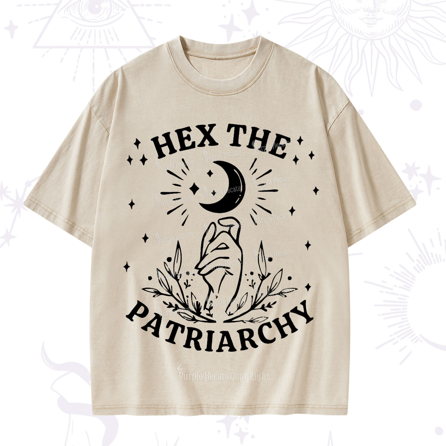 Purplehecate Hex The Patriarchy Washed T-Shirt