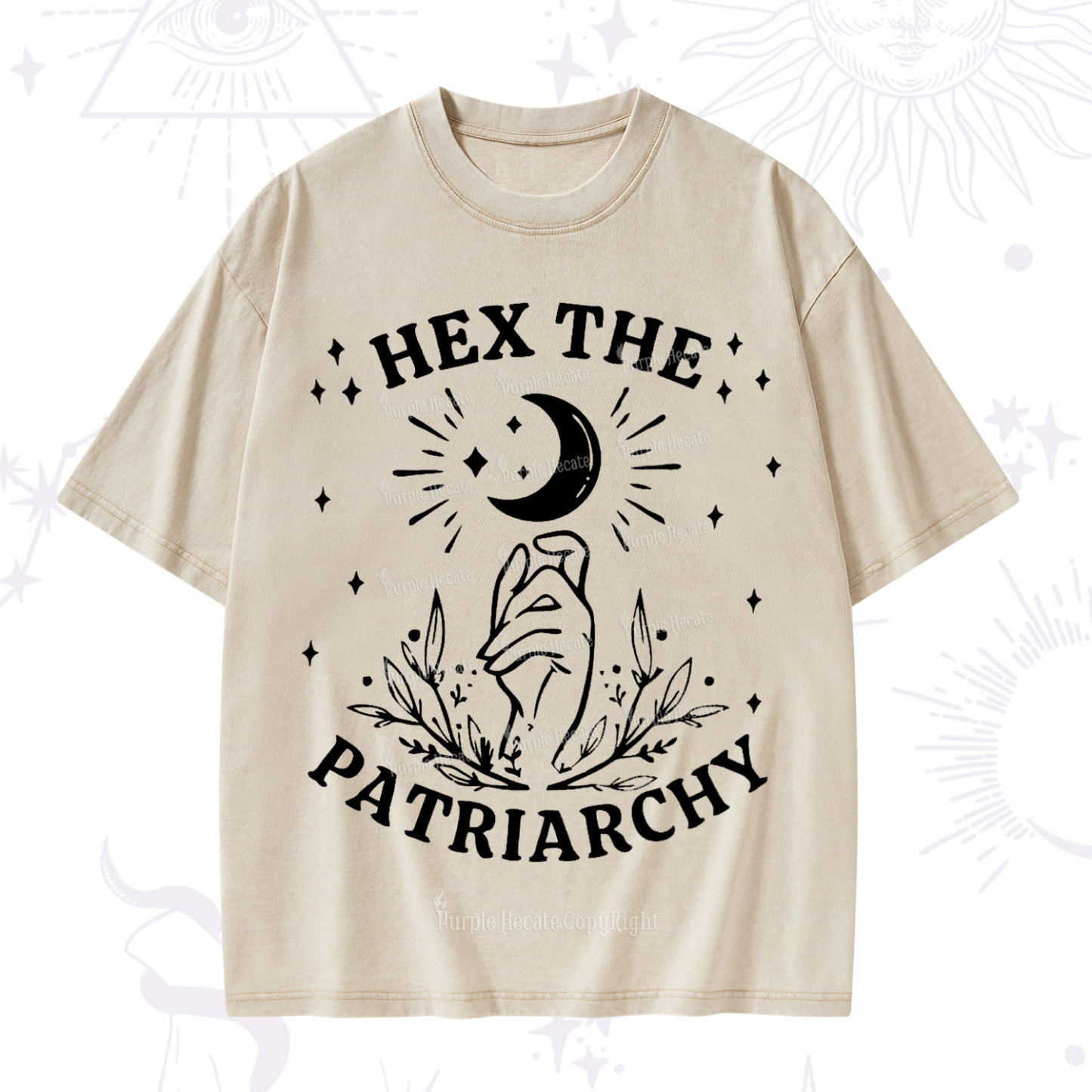 Purplehecate Hex The Patriarchy Washed T-Shirt