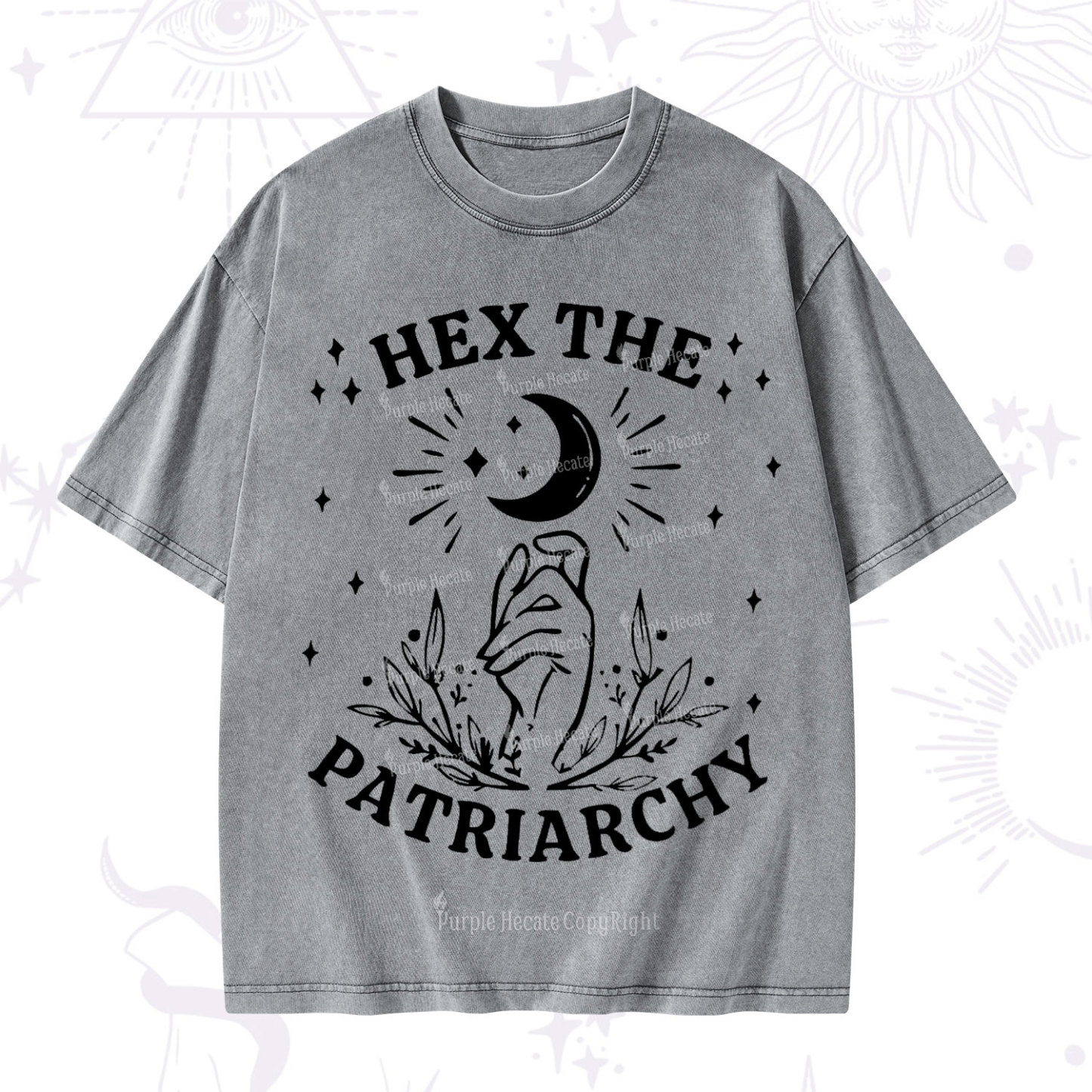 Purplehecate Hex The Patriarchy Washed T-Shirt