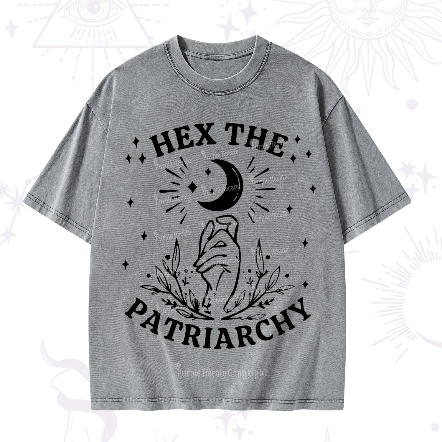 Purplehecate Hex The Patriarchy Washed T-Shirt