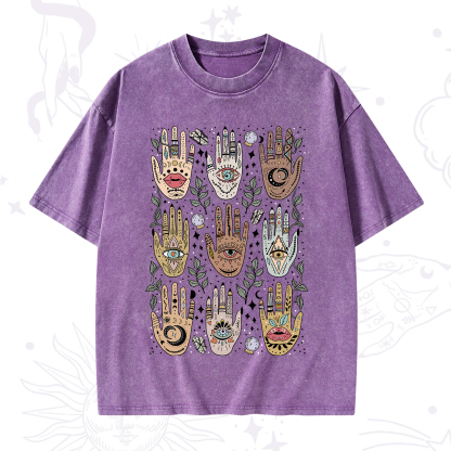 Purplehecate Helping Hands Washed T-Shirt