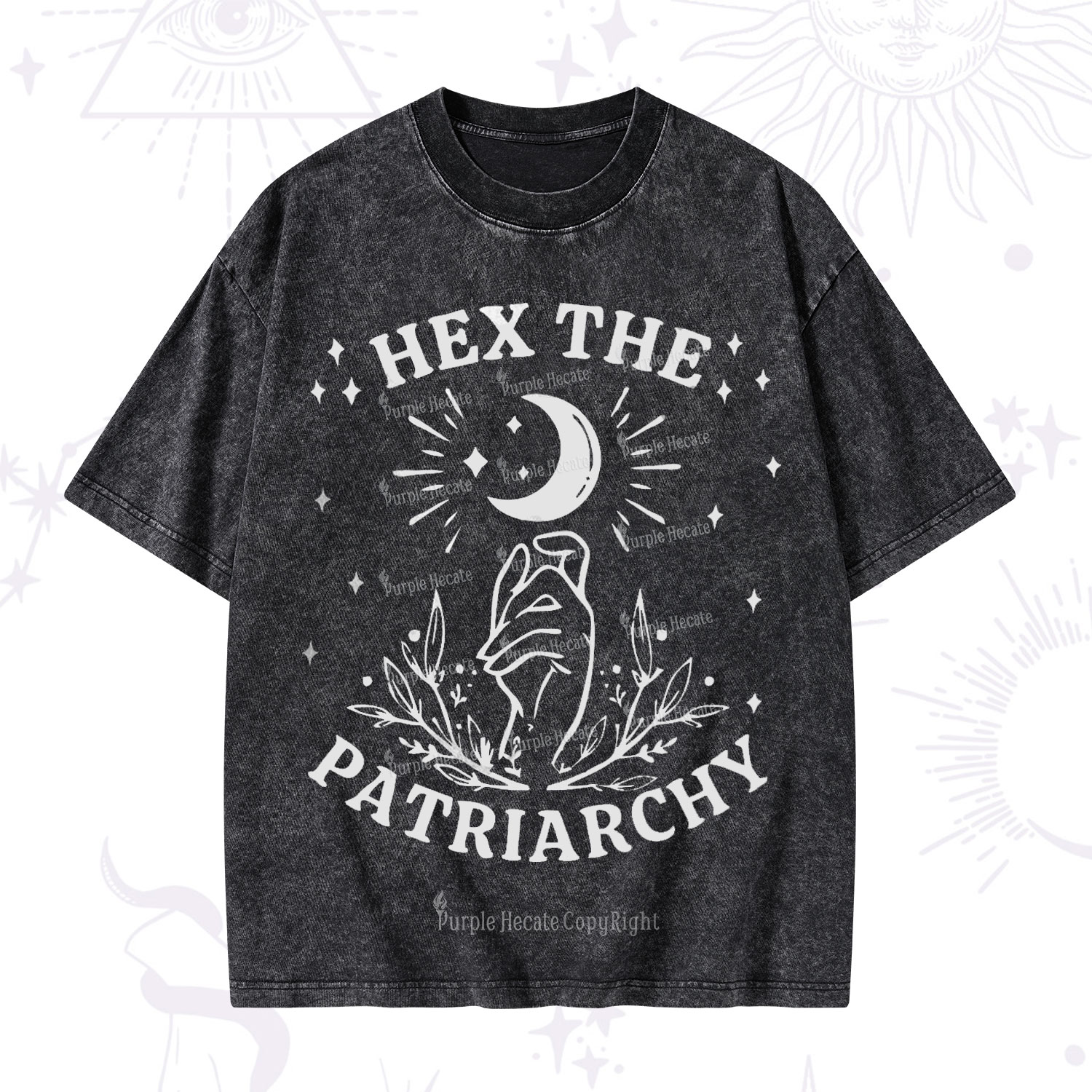 Purplehecate Hex The Patriarchy Washed T-Shirt