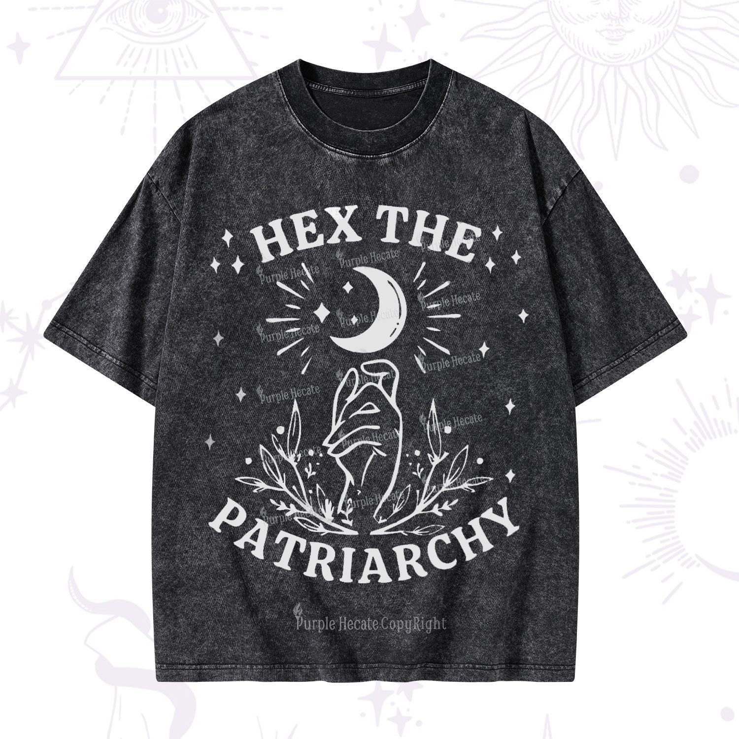 Purplehecate Hex The Patriarchy Washed T-Shirt