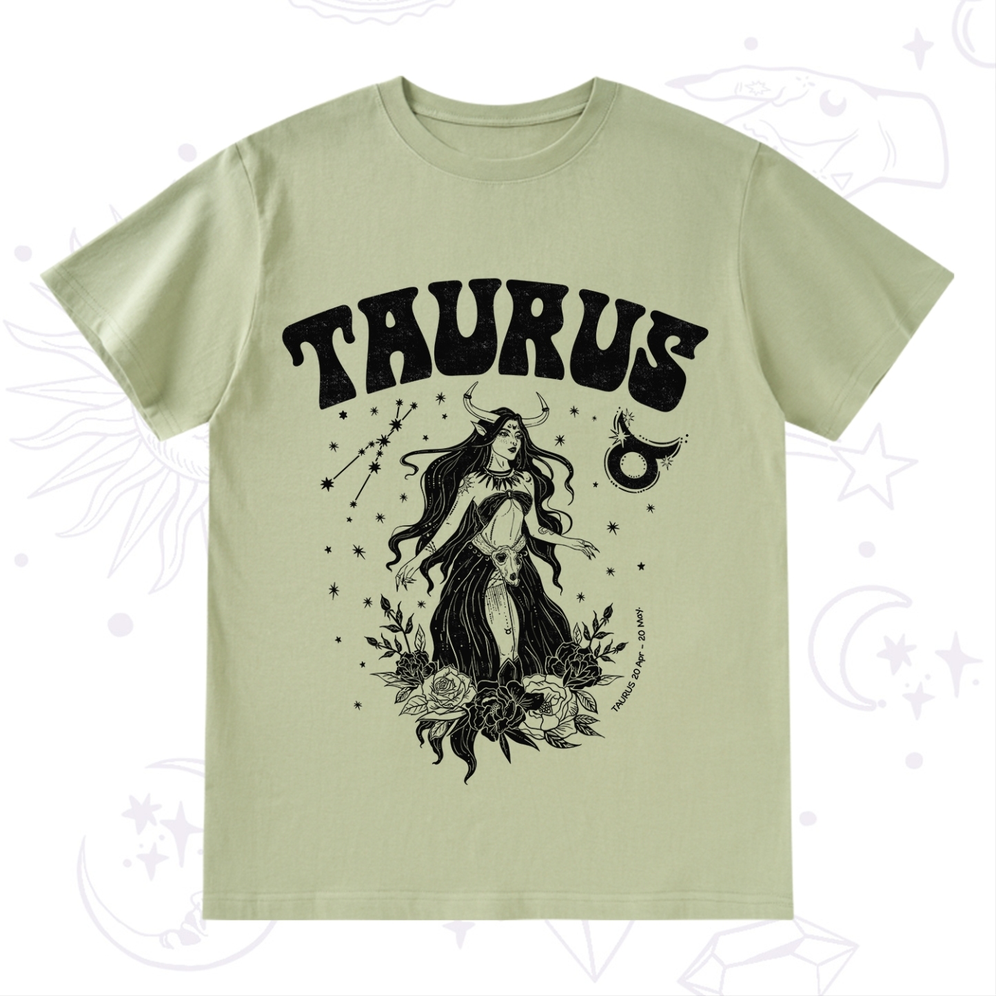 Purplehecate Taurus Zodiac Glyphs T-Shirt