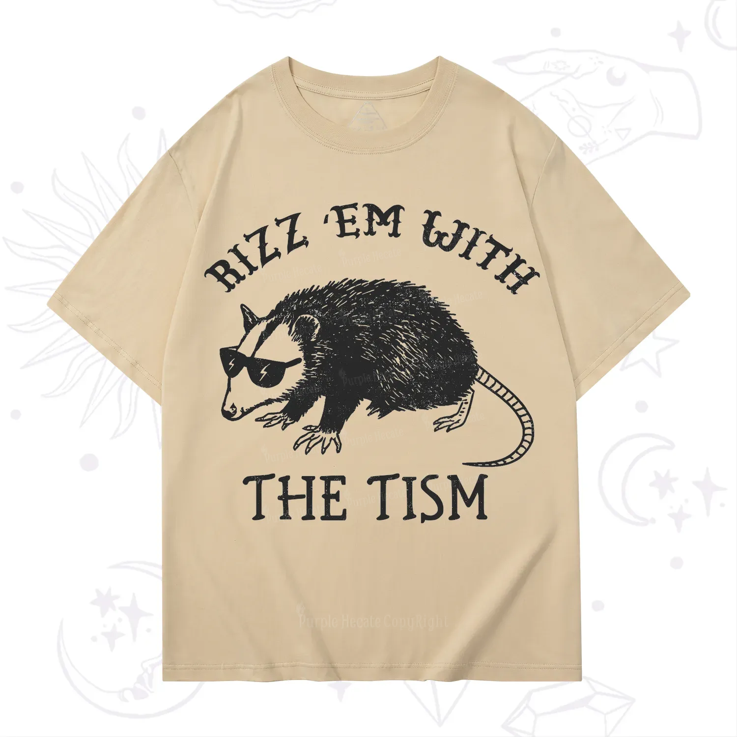 Purplehecate Rizz Em With The Tism Opossum T-Shirt