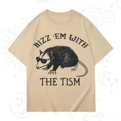 Purplehecate Rizz Em With The Tism Opossum T-Shirt