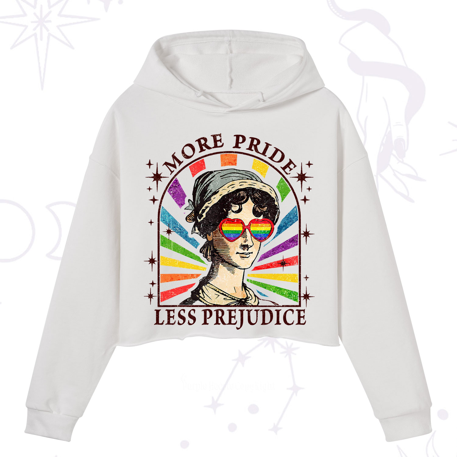 Purplehecate More Pride Less Prejudice Crop Hoodie