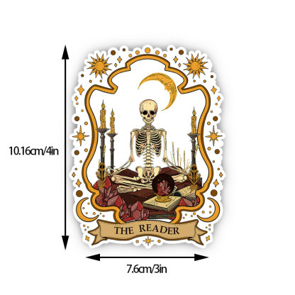 Purplehecate The Reader Skeleton Sticker