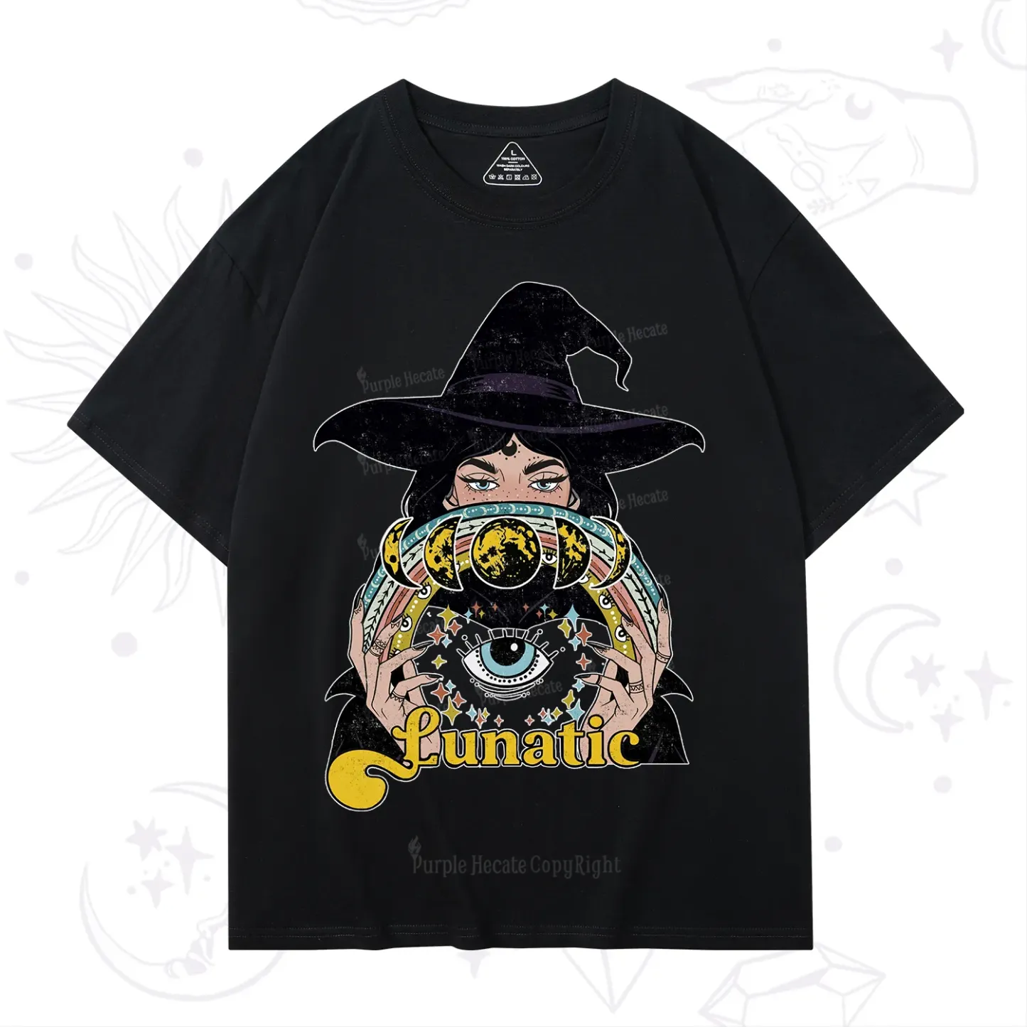 Purplehecate Witch of the Lunatic Moon Phase T-Shirt