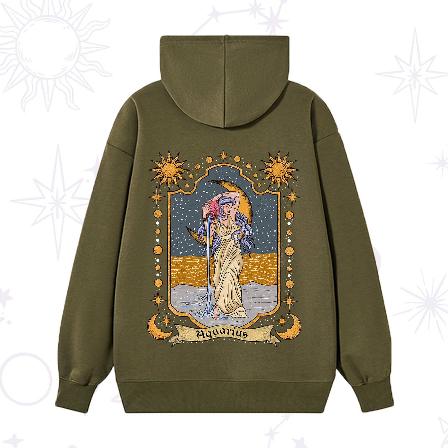 Purplehecate Aquarius Zodiac Hoodie