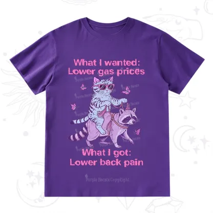 Purplehecate Lower Gas Prices Lower Back Pain Cat T-Shirt