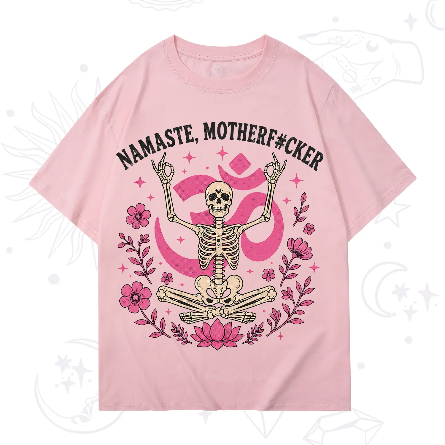 Purplehecate Namaste Motherf*cker Skeleton T-Shirt