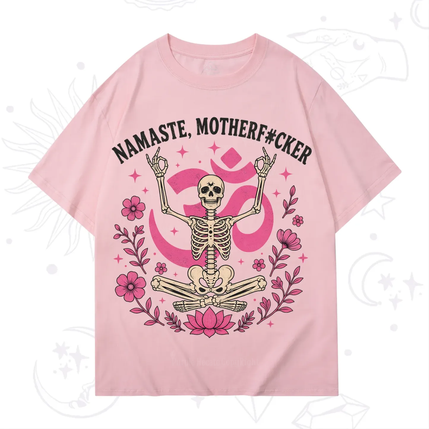Purplehecate Namaste Motherf*cker Skeleton T-Shirt