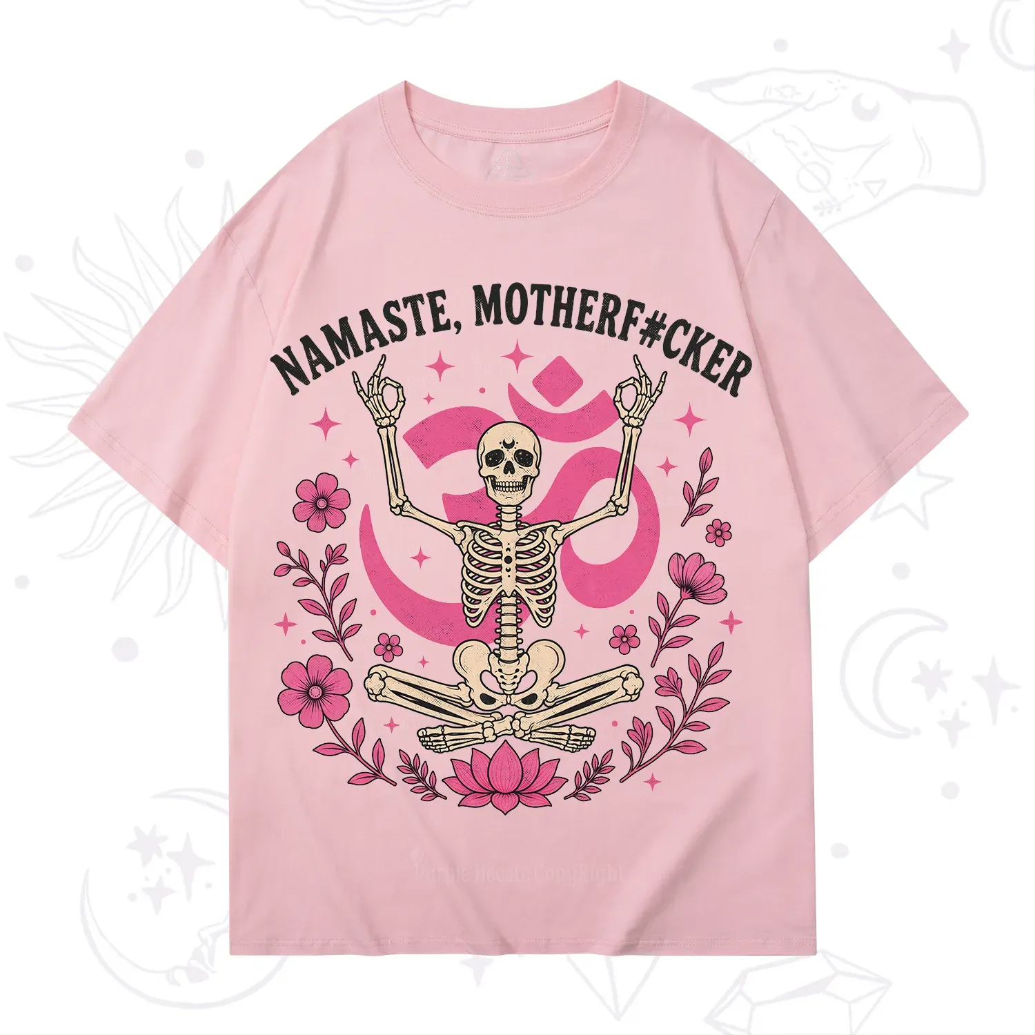 Purplehecate Namaste Motherf*cker Skeleton T-Shirt