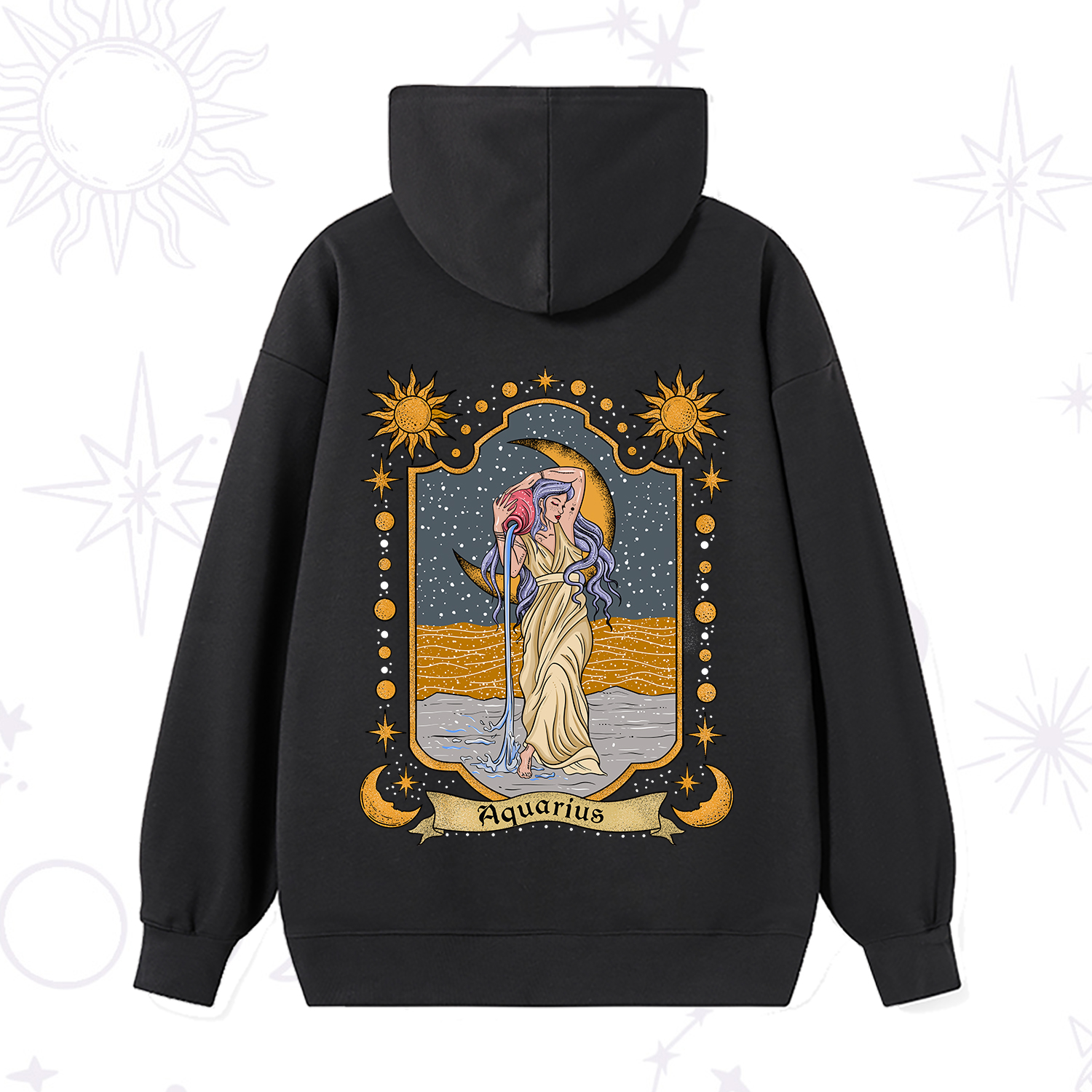 Purplehecate Aquarius Zodiac Hoodie