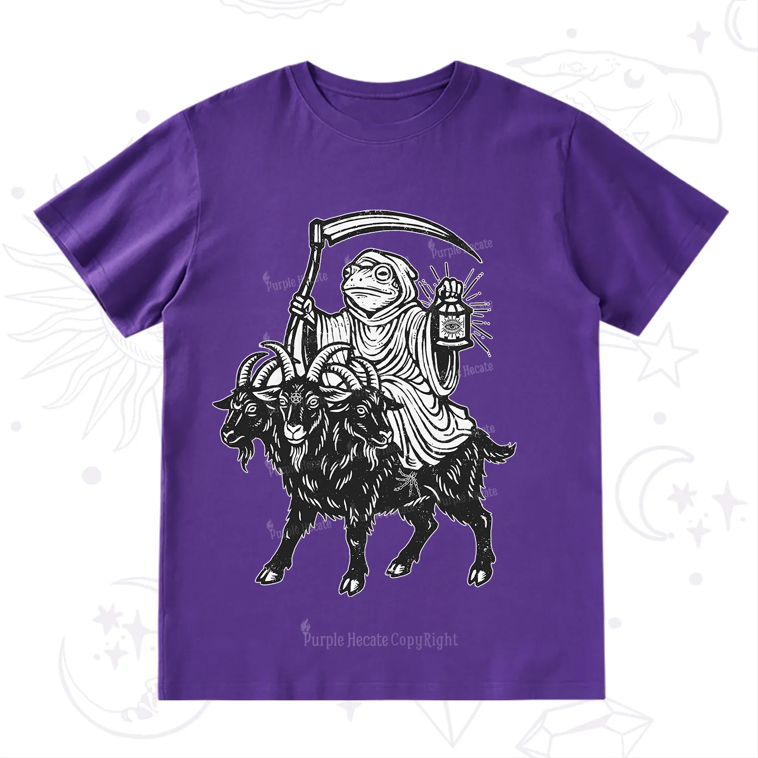 Purplehecate Death Frog Goat Rider T-Shirt