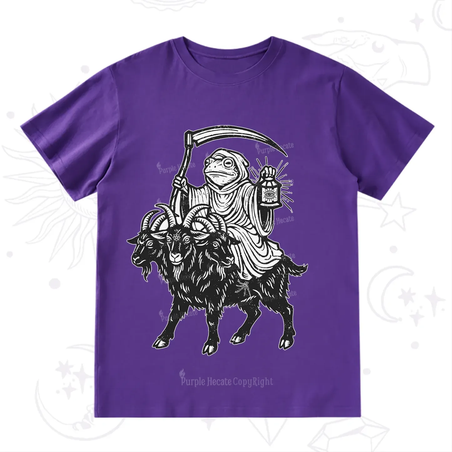 Purplehecate Death Frog Goat Rider T-Shirt