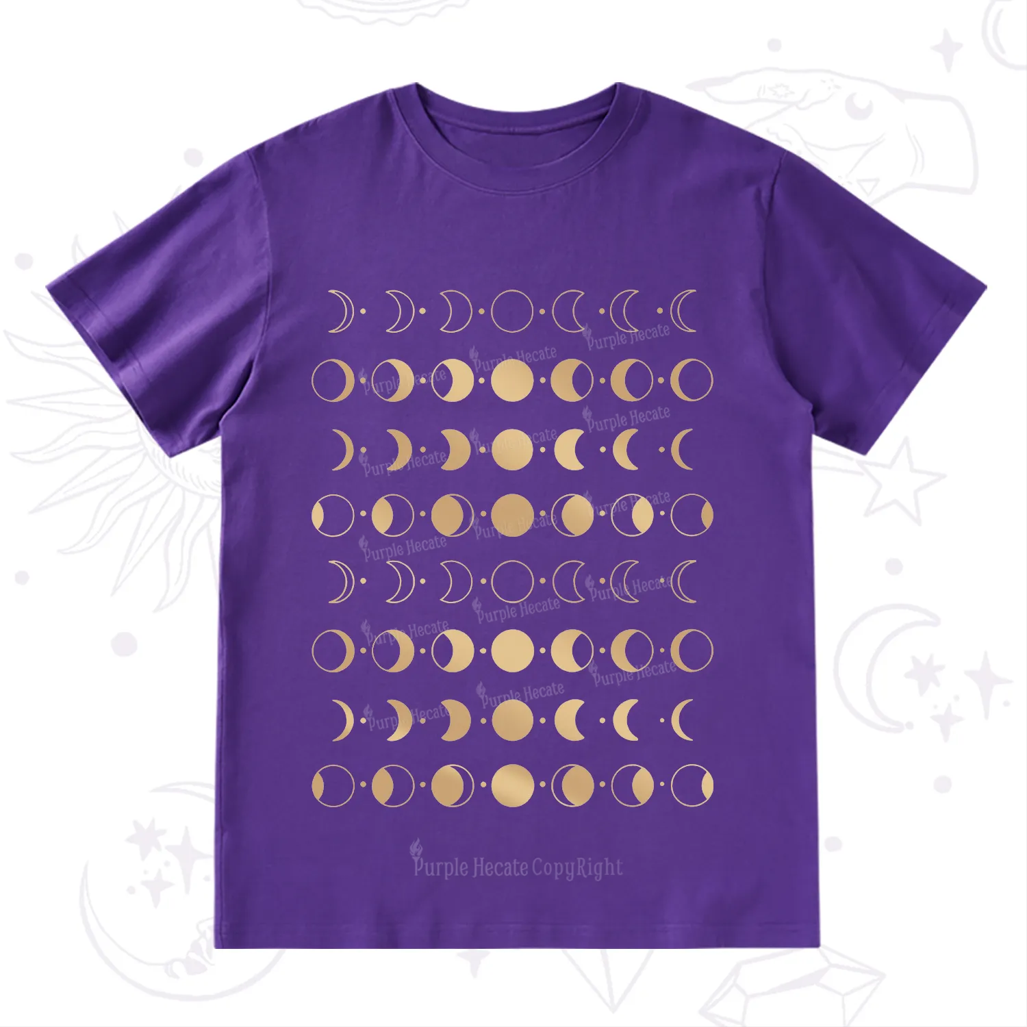 Purplehecate Phases Of Moon T-Shirt