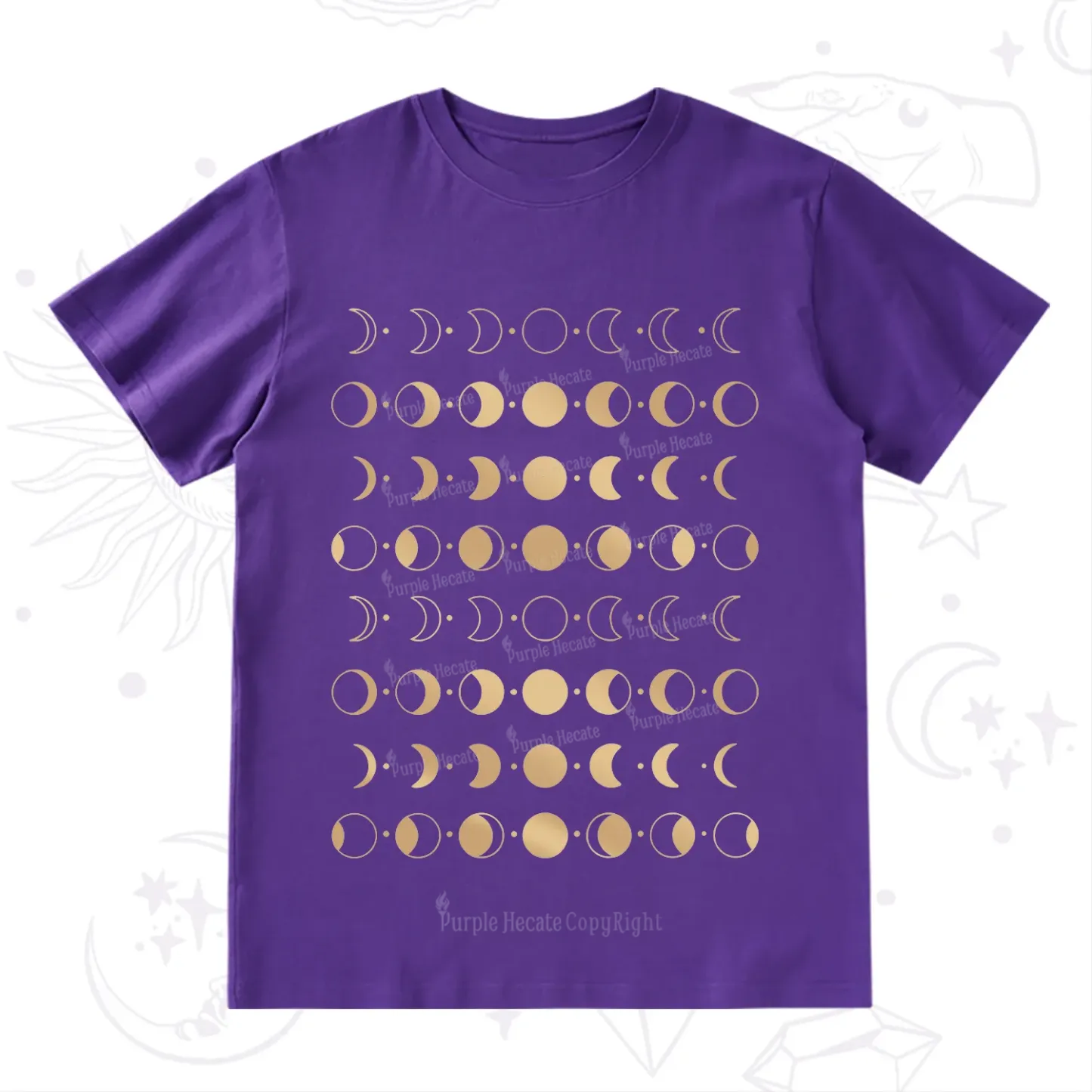Purplehecate Phases Of Moon T-Shirt