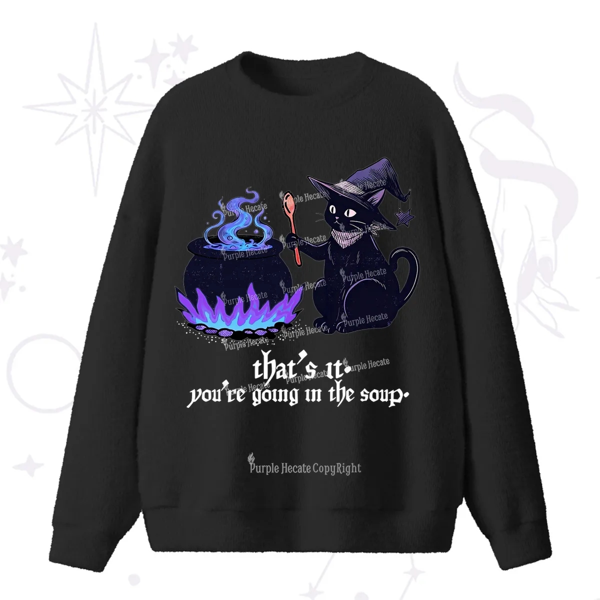Purplehecate Trust Your Instincts Fuzzy Ugly Sweater