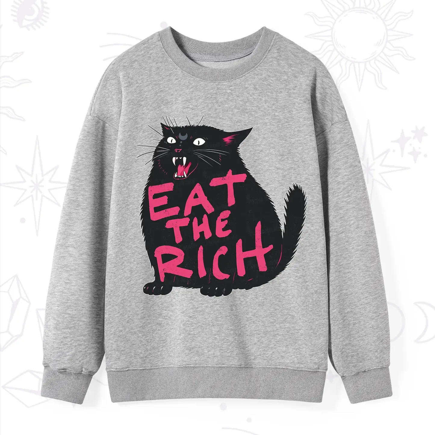 Purplehecate Eat The Rich Cat Sweatshirt