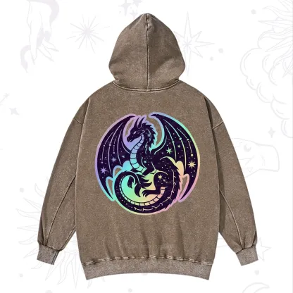 Purplehecate Cosmic Dragon Washed Hoodie