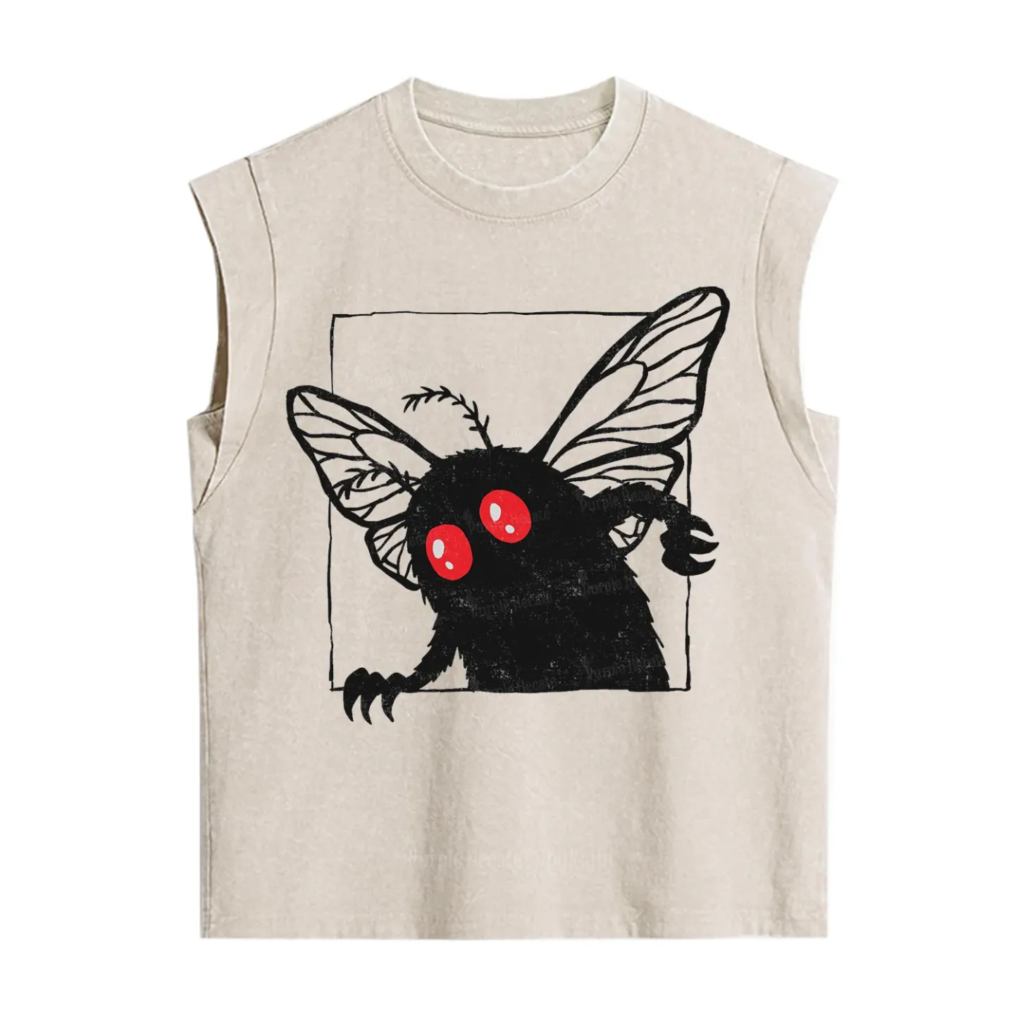 Purplehecate The Curious Mothman Vintage Washed Tank