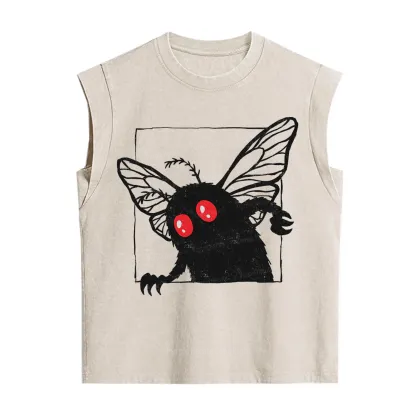 Purplehecate The Curious Mothman Vintage Washed Tank