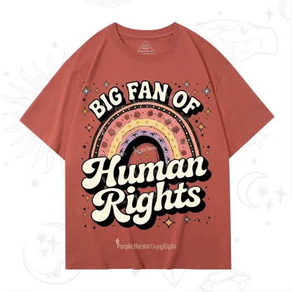Purplehecate Big Fan Of Human Rights Rainbow T-Shirt