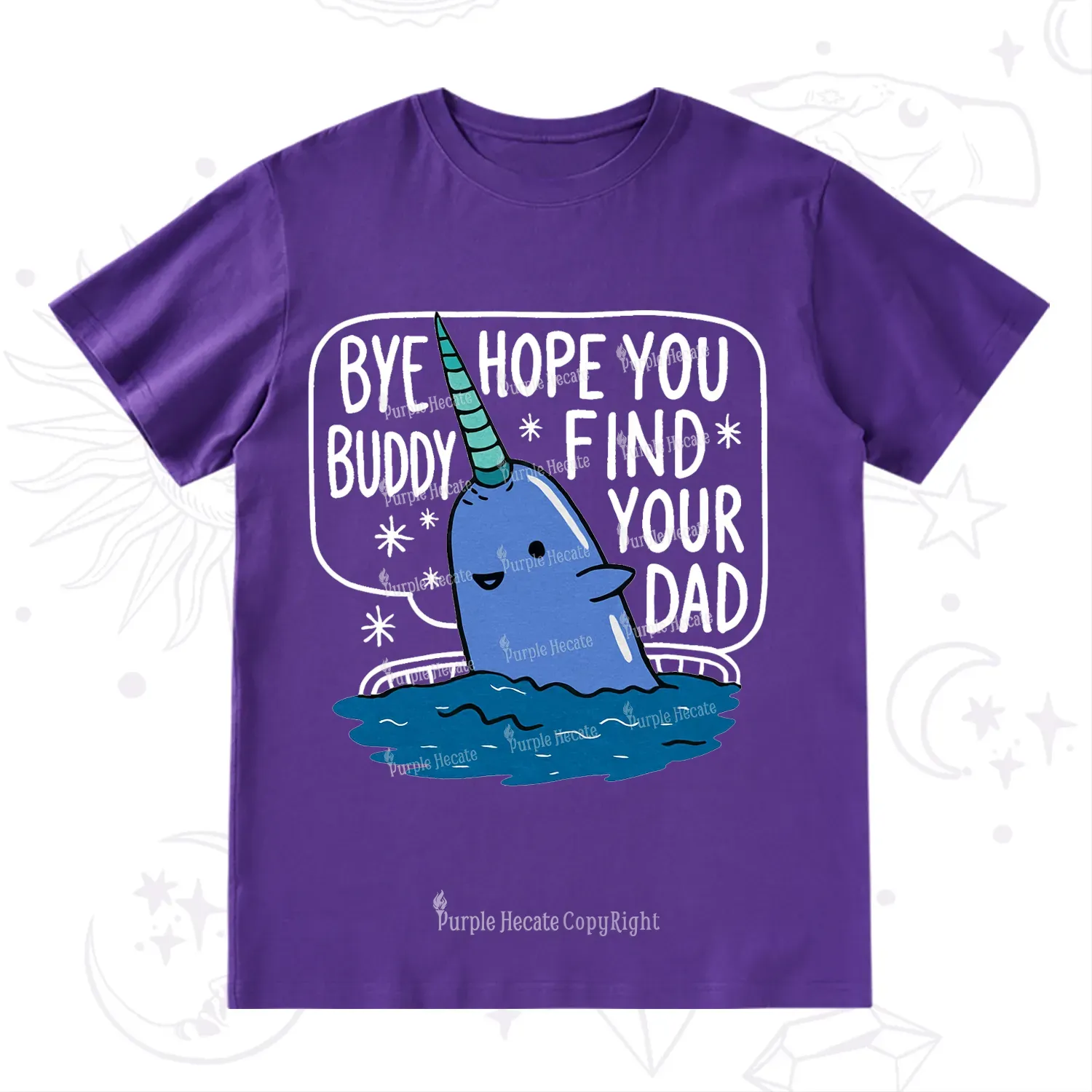 Purplehecate Good Luck Buddy Whale Christmas T-Shirt