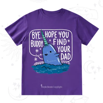 Purplehecate Good Luck Buddy Whale Christmas T-Shirt