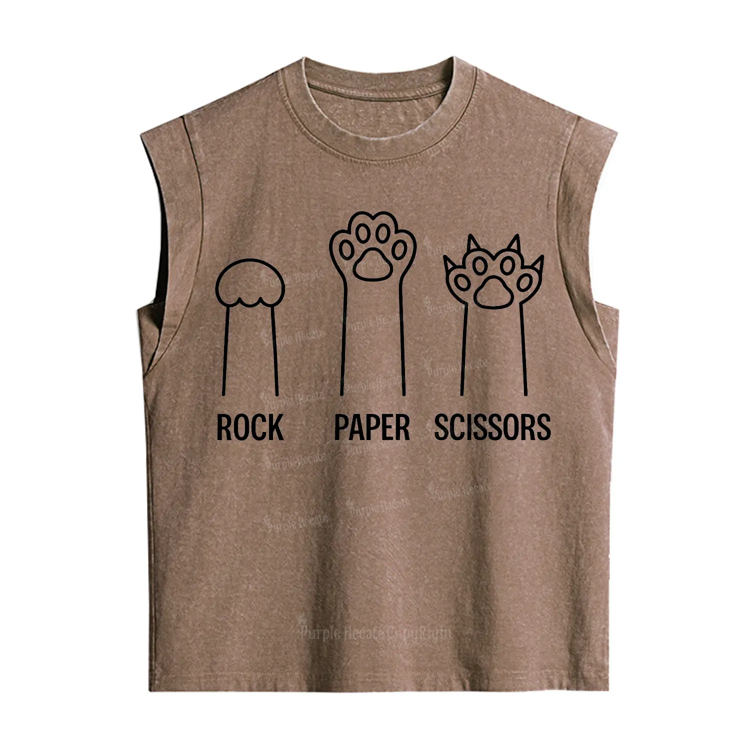 [Copy]Purplehecate Black Cat Vintage Washed Tank