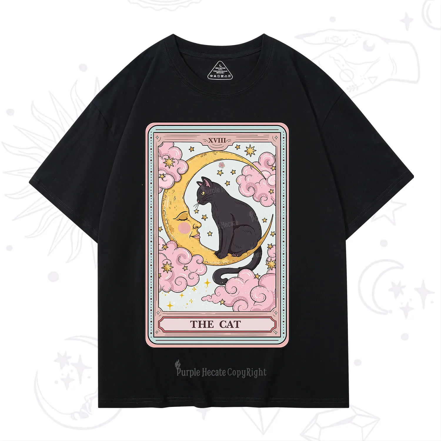 Purplehecate The Cat Tarot Card T-Shirt