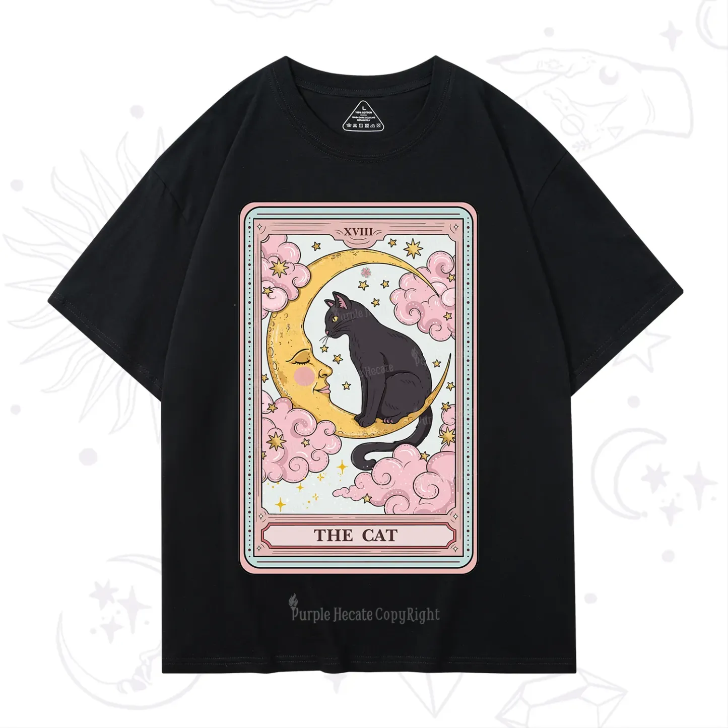Purplehecate The Cat Tarot Card T-Shirt