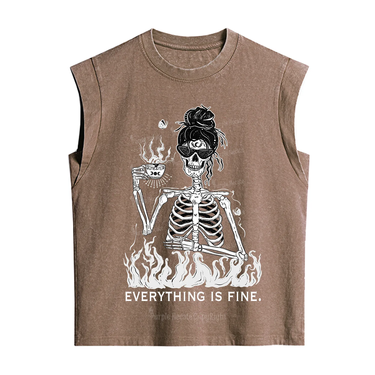 Purplehecate Everything Is Fine Vintage Washed Tank