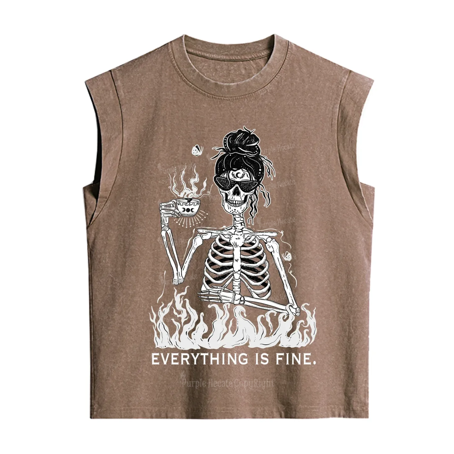 Purplehecate Everything Is Fine Vintage Washed Tank