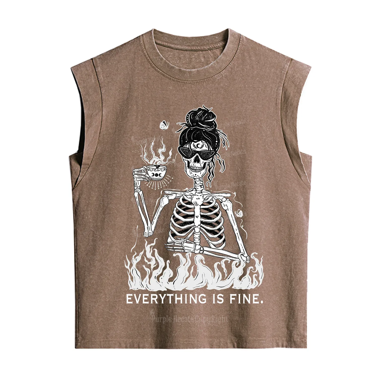 Purplehecate Everything Is Fine Vintage Washed Tank