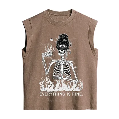 Purplehecate Everything Is Fine Vintage Washed Tank