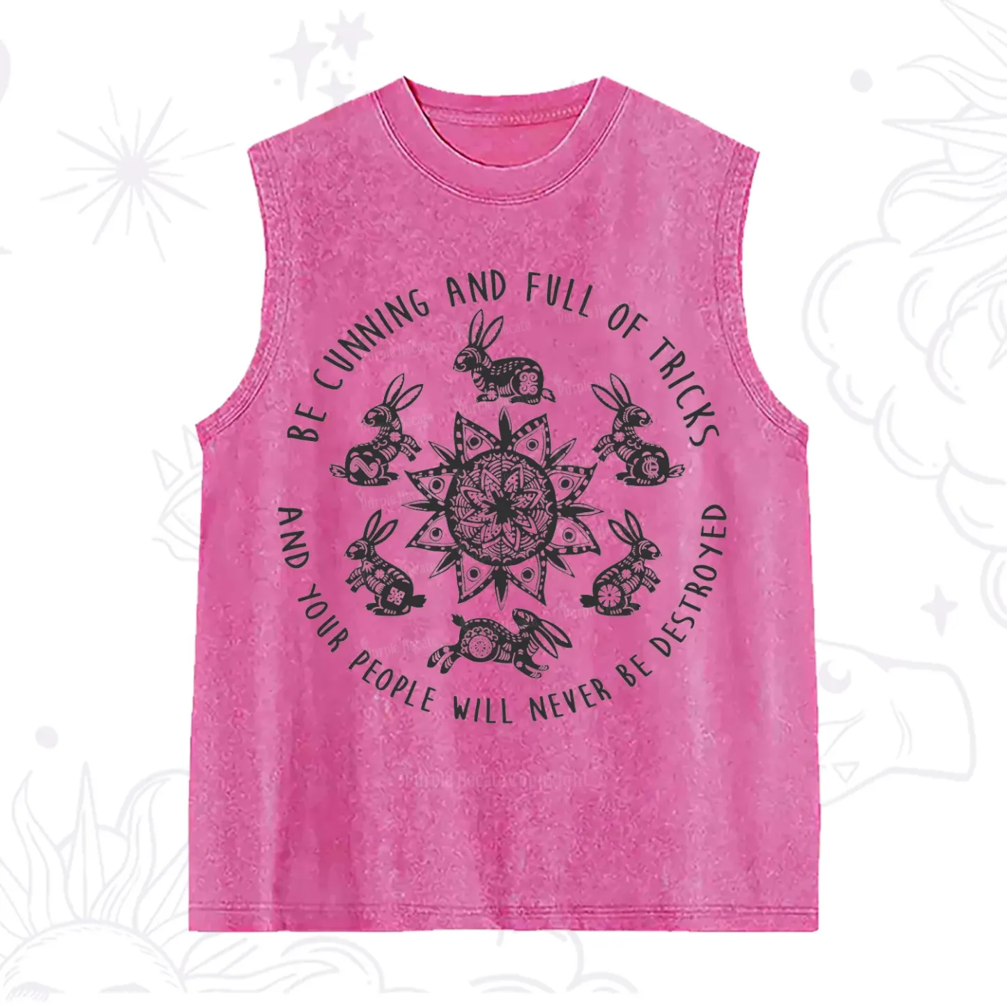 Purplehecate Cunning Rabbit Protection Spell Washed Tank
